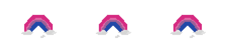 Pixelart Regenbogen als Symbol der Peer learning Circles