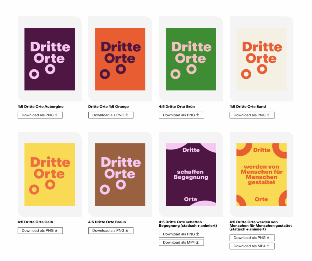 Screenshot einer Reihe von Creatives der Körber-Stiftung Kampagne.